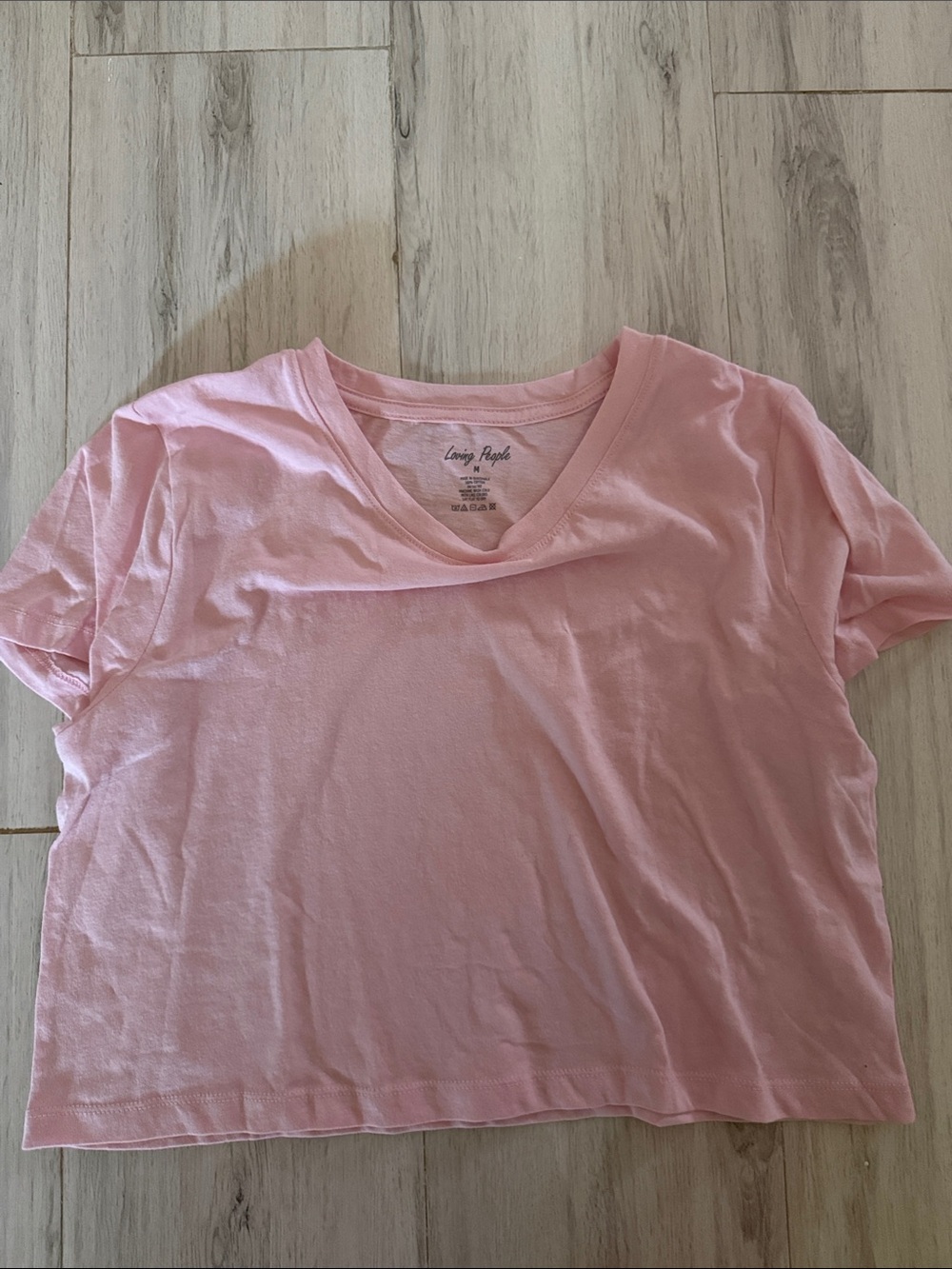 Loving People Pink V-Neck Women's crop